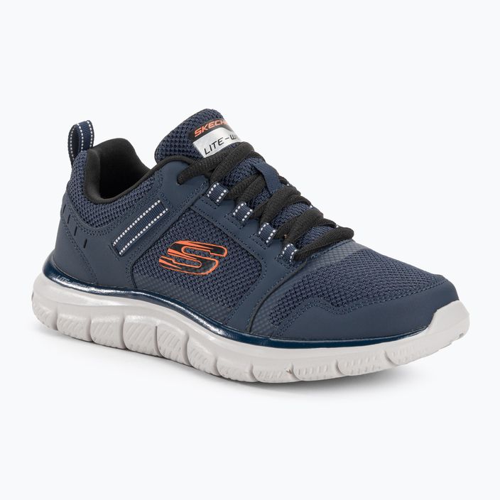 Мъжки обувки за тренировка SKECHERS Track Knockhill, тъмносини/оранжеви