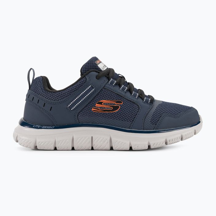 Мъжки обувки за тренировка SKECHERS Track Knockhill, тъмносини/оранжеви 2