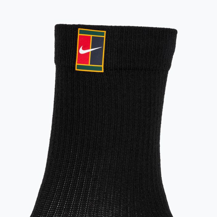Nike Court Multiplier Cushioned Crew 2 чифта чорапи за тенис черни/черни 3