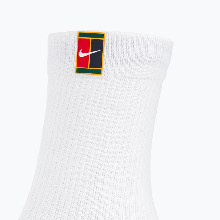 Nike Court Multiplier Cushioned Crew 2 чифта бели/бели чорапи за тенис 3