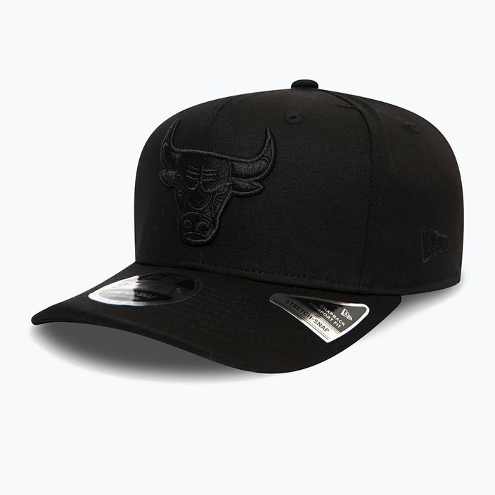 New Era Tonal Black 9Fifty Stretch Snap Chicago Bulls шапка черна 4