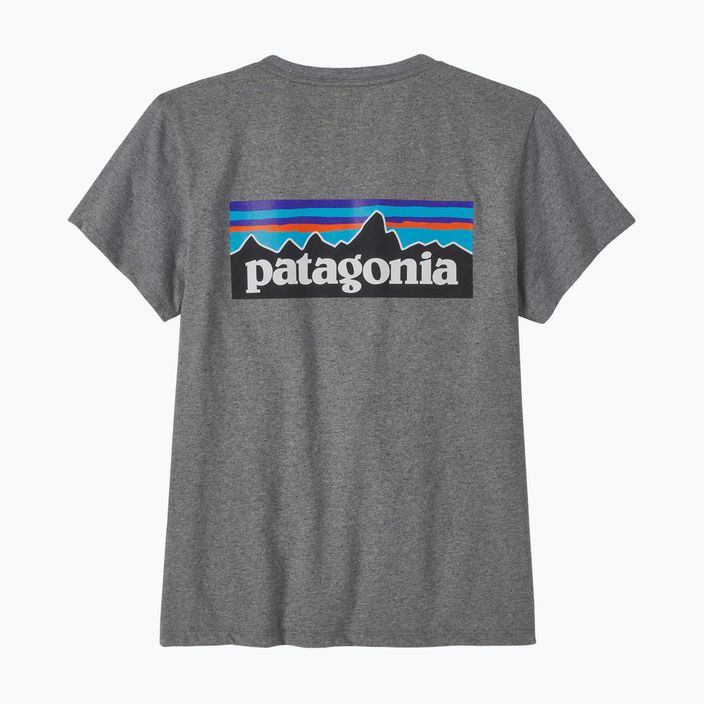 Дамска тениска за трекинг Patagonia P-6 Logo Responsibili-Tee gravel heather 5