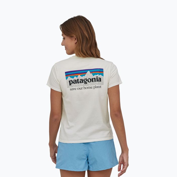 Дамска тениска Patagonia P-6 Mission Organic birch white trekking shirt 2