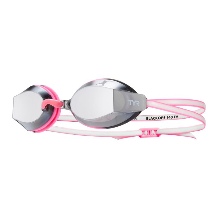 Дамски очила за плуване TYR Blackops 140 Ev Racing Mirrored silver/ pink/ white 2