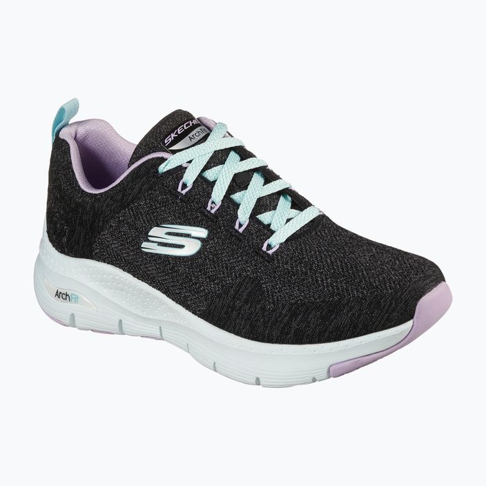 Дамски обувки за тренировка SKECHERS Arch Fit Comfy Wave black/lavender 7