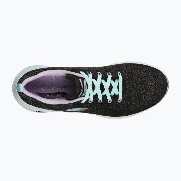 Дамски обувки за тренировка SKECHERS Arch Fit Comfy Wave black/lavender 11
