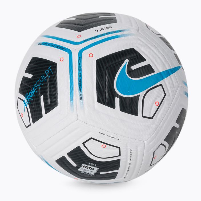 Nike Academy Team 102 футболна топка в бяло черно и синьо CU8047 2