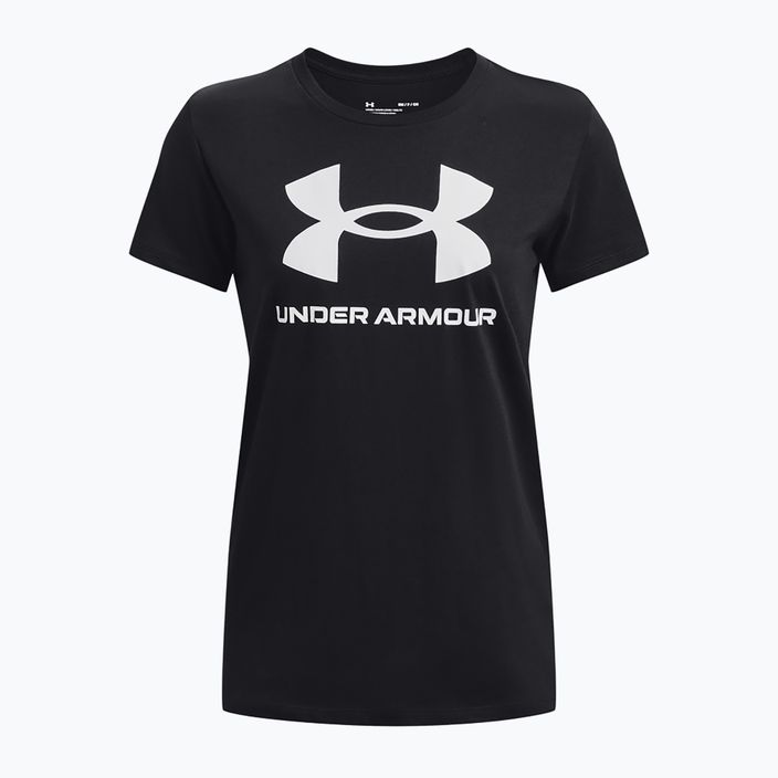 Under Armour Rival Logo дамска тениска черно/бяло 8