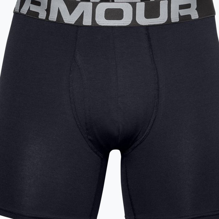 Мъжки боксерки Under Armour Charged Cotton 6 in 3 Pack черни UAR-1363617001 4