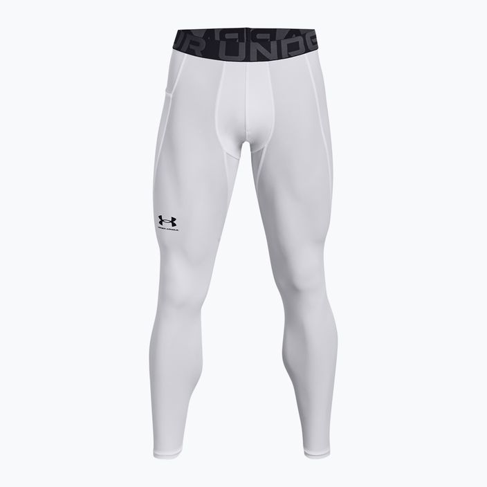 Мъжки гамаши за тренировки Under Armour HeatGear бяло/черно 6