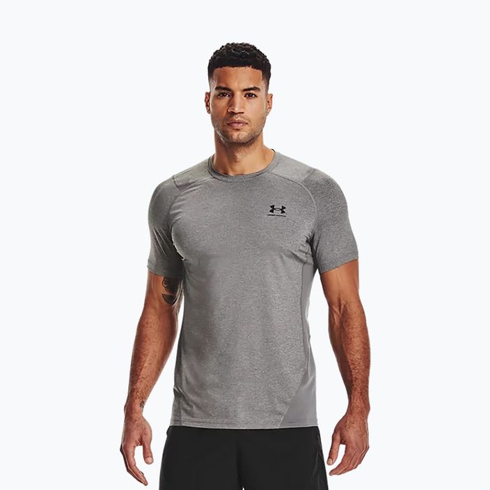 Мъжки тениски Under Armour HeatGear Armour Fitted сива тениска за тренировки 1361683 3