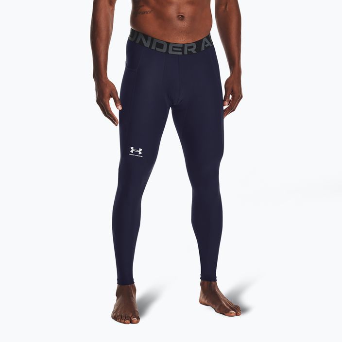 Мъжки гамаши за тренировка Under Armour HeatGear midnight navy/white