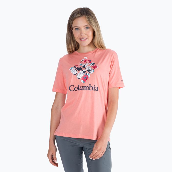 Дамска риза за трекинг Columbia Bluebird Day Relaxed orange 1934002
