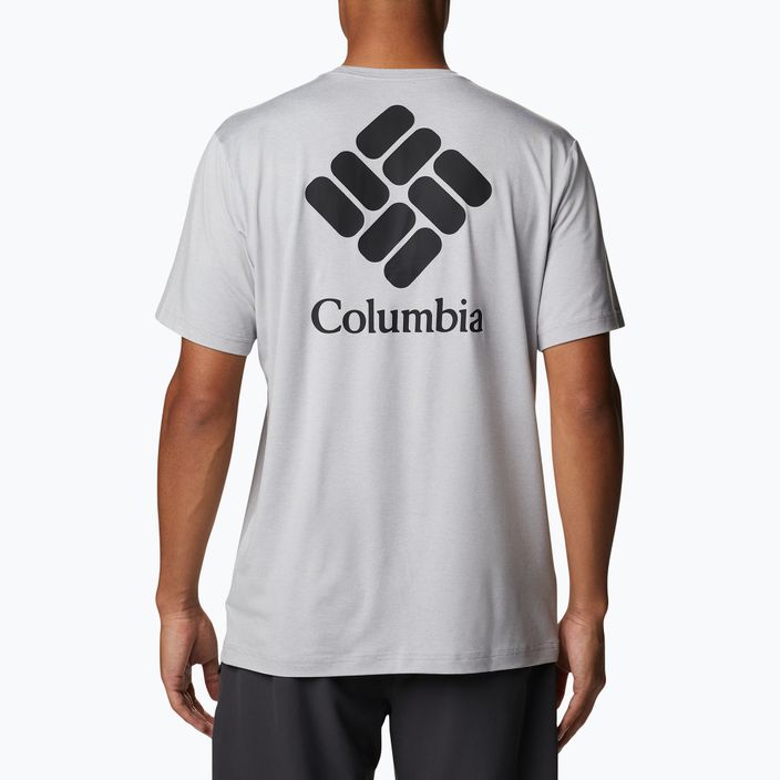 Мъжка тениска за трекинг Columbia Tech Trail Graphic Tee сива 1930802 4