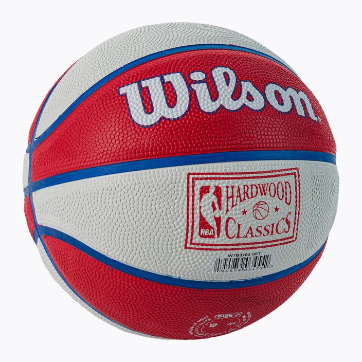 Wilson NBA Team Retro Mini Detroit Pistons баскетболна топка Red WTB3200XBDET 2