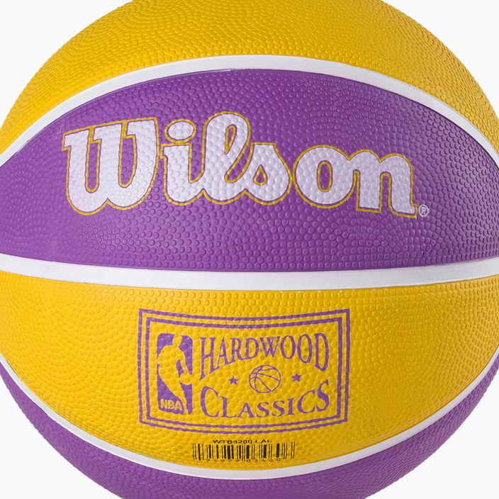 Wilson NBA Team Retro Mini Los Angeles Lakers баскетбол лилаво WTB3200XBLAL 3