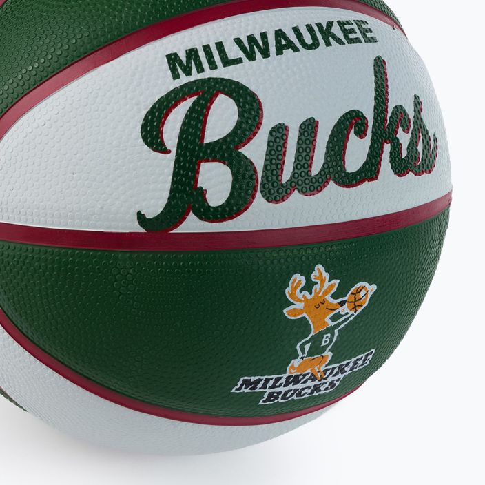 Мини баскетбол Wilson NBA Team Retro Mini Milwaukee Bucks green WTB3200XBMIL 3