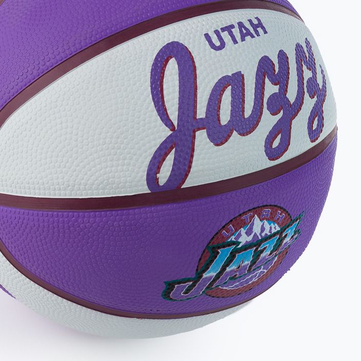 Мини баскетбол Wilson NBA Team Retro Mini Utah Jazz purple WTB3200XBUTA 3