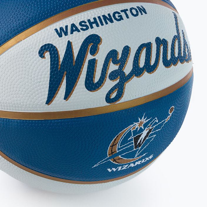 Wilson NBA Team Retro Mini баскетболна топка Washington Wizards синя WTB3200XBWAS 3