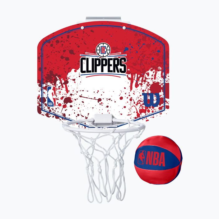 Комплект баскетболни топки Wilson NBA Team Mini Hoop Los Angeles Clippers