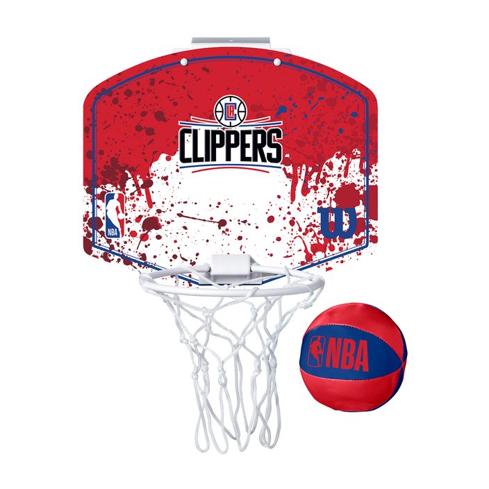 Комплект баскетболни топки Wilson NBA Team Mini Hoop Los Angeles Clippers 2