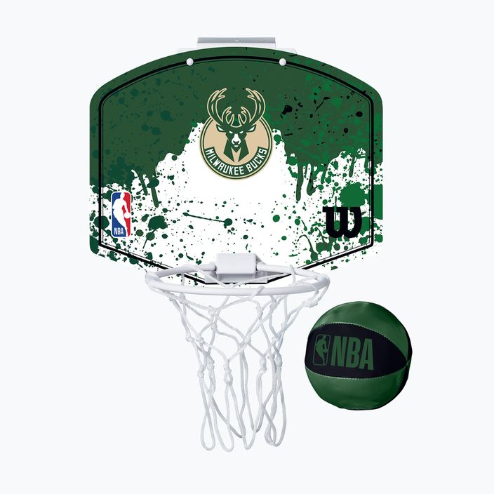 Комплект баскетболни топки Wilson NBA Team Mini Hoop Milwaukee Bucks
