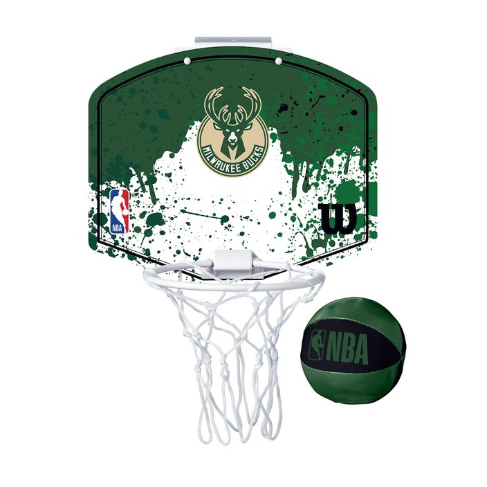 Комплект баскетболни топки Wilson NBA Team Mini Hoop Milwaukee Bucks 2