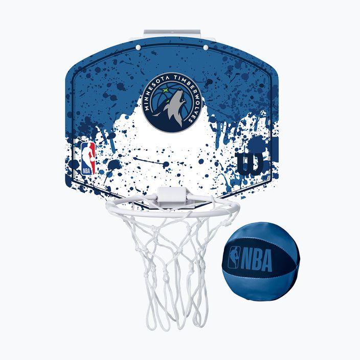 Комплект баскетболни топки Wilson NBA Team Mini Hoop Minnesota Timberwolves