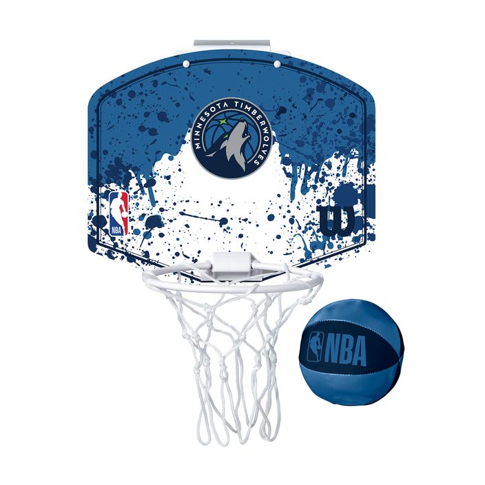 Комплект баскетболни топки Wilson NBA Team Mini Hoop Minnesota Timberwolves 2
