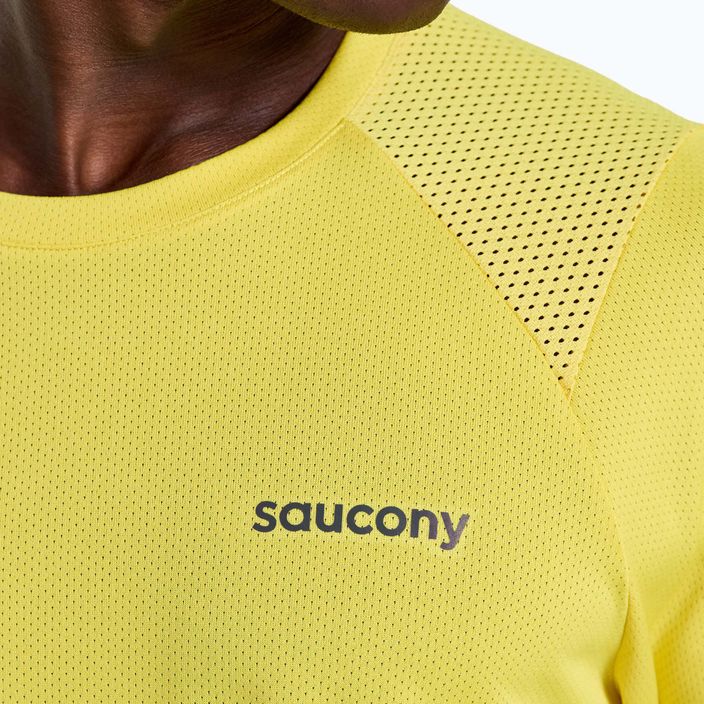Мъжка тениска за бягане Saucony Elevate yellow SAM800331-SL 3