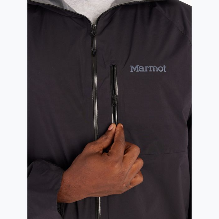 Marmot Superalloy Bio Rain мъжко дъждобранно яке черно 6