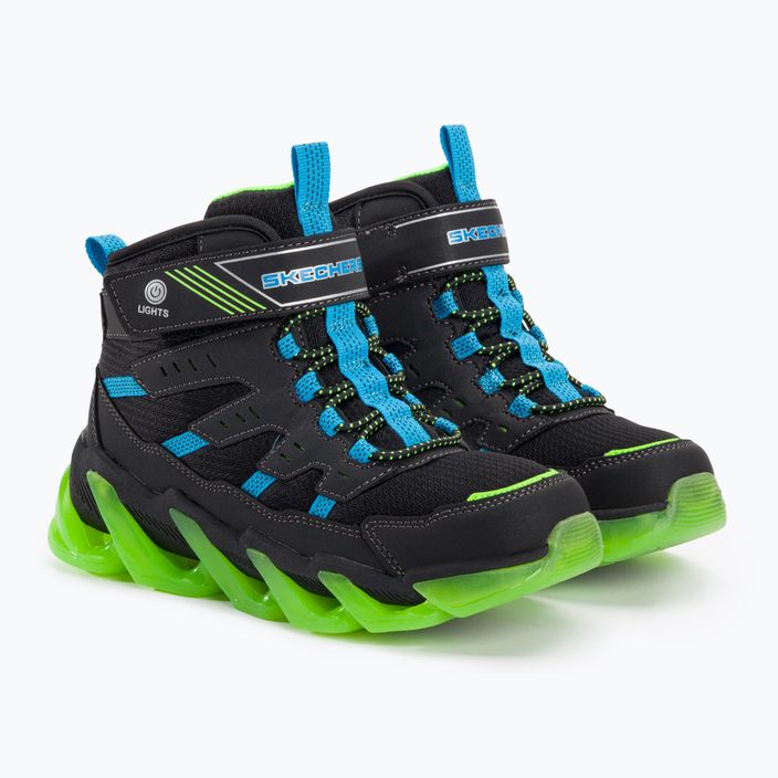 Детски обувки SKECHERS Mega-Surge Flash Breeze black/blue/lime 4