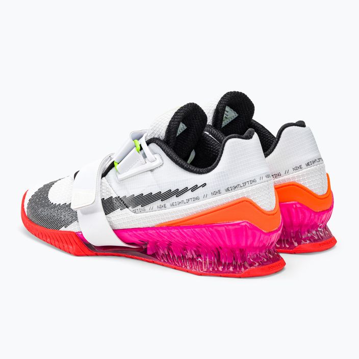 Nike Romaleos 4 Olympic Colorway обувки за вдигане на тежести бяло/черно/ярко малиново 3