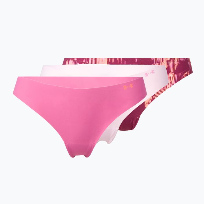Under Armour дамски безшевни бикини Ps Thong 3-Pack pink 1325617-669