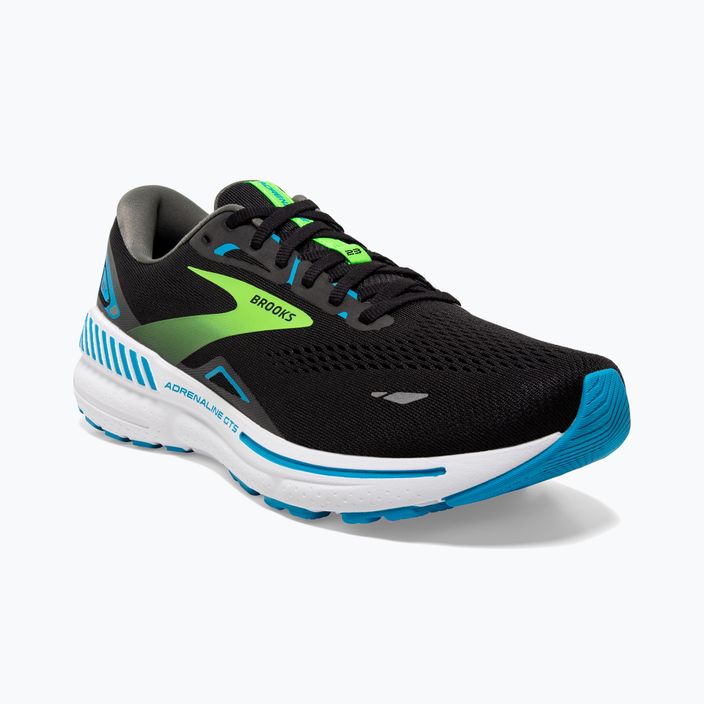 Brooks Adrenaline GTS 23 black/hawaiian ocean/green мъжки обувки за бягане 11