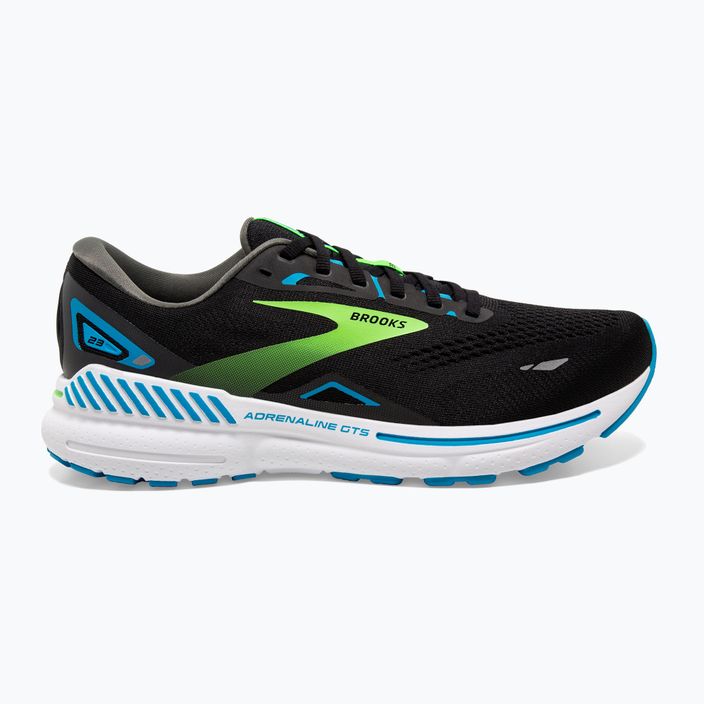 Brooks Adrenaline GTS 23 black/hawaiian ocean/green мъжки обувки за бягане 12
