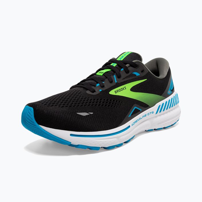 Brooks Adrenaline GTS 23 black/hawaiian ocean/green мъжки обувки за бягане 16