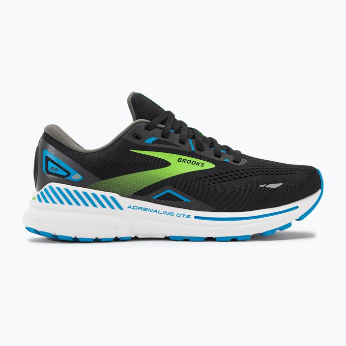Brooks Adrenaline GTS 23 black/hawaiian ocean/green мъжки обувки за бягане 2