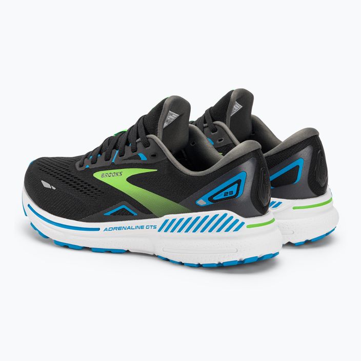 Brooks Adrenaline GTS 23 black/hawaiian ocean/green мъжки обувки за бягане 3