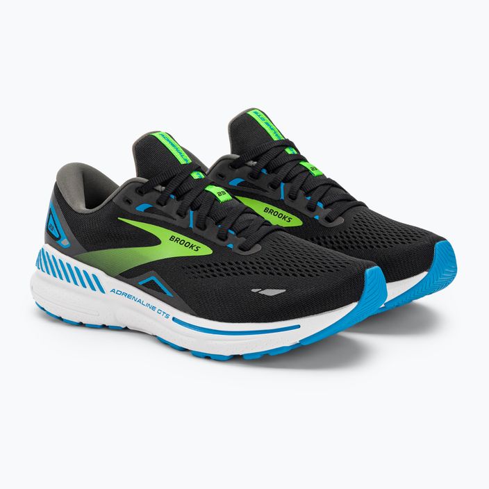 Brooks Adrenaline GTS 23 black/hawaiian ocean/green мъжки обувки за бягане 4