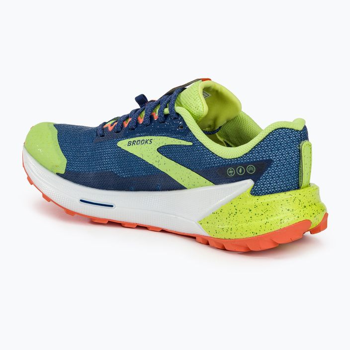 Мъжки обувки за бягане Brooks Catamount 2, тъмносини/огнена треска/остро зелено 3