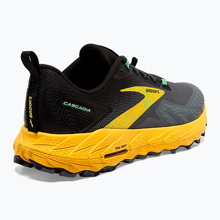 Brooks Cascadia 17 мъжки обувки за бягане лимонов хром/седона градински чай 9
