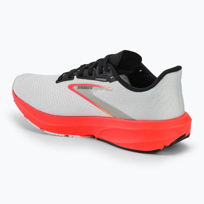 Brooks Launch 10 мъжки обувки за бягане бяло/черно/огнено коралово 3