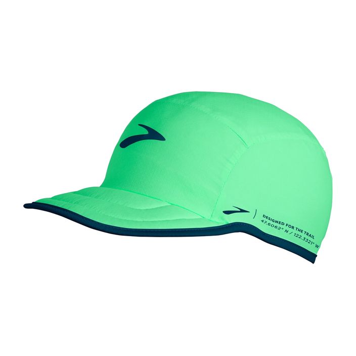 Brooks Олекотена опакована хипер зелена бейзболна шапка 2
