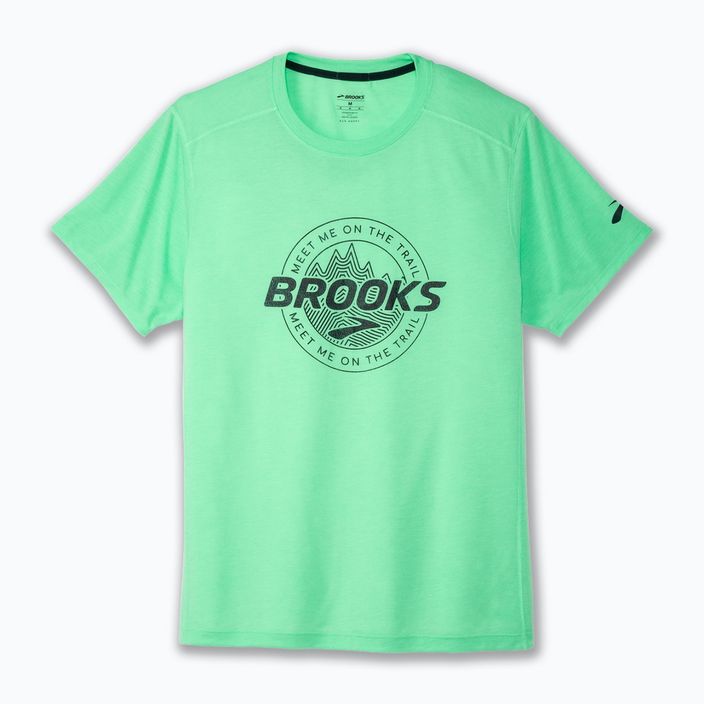 Мъжка тениска Brooks Distance 3.0 hyper green/brooks trail running 2