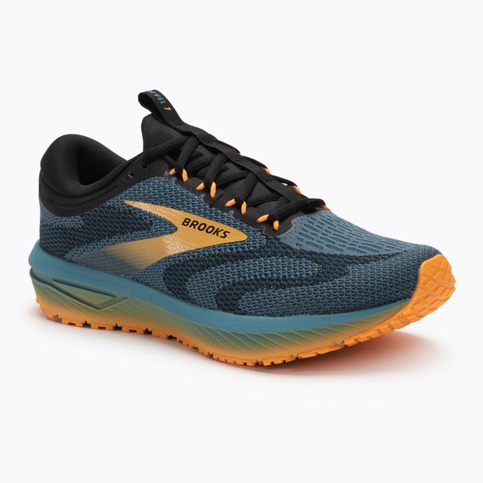 Мъжки обувки за бягане Brooks Revel 7 буреносно синьо/черно/оранжев поп