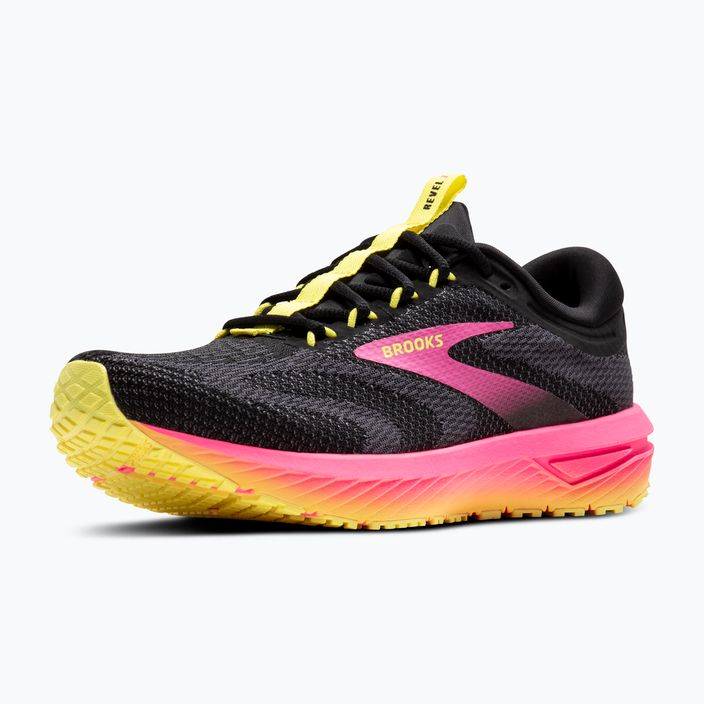 Дамски обувки за бягане Brooks Revel 7 black/pink/lemon tonic 4
