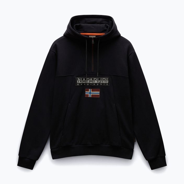 Мъжки суитшърт Napapijri Burgee Half Zip Hooded 2.0 black 041 5