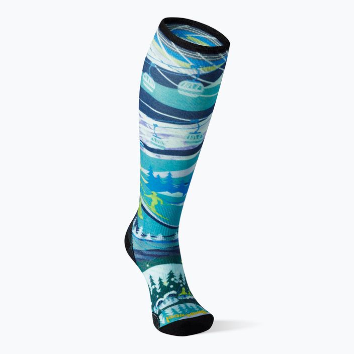 Дамски ски чорапи Smartwool Performance Ski Zero Cushion Skication Print OTC blue SW001629E181 4