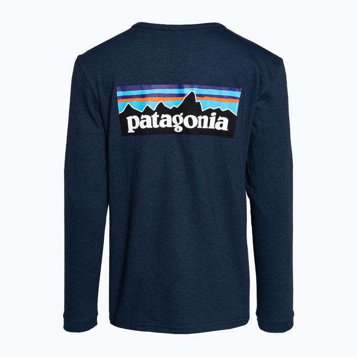 Дамска тениска за трекинг Patagonia P-6 Logo Responsibili-Tee LS tidepool blue 4